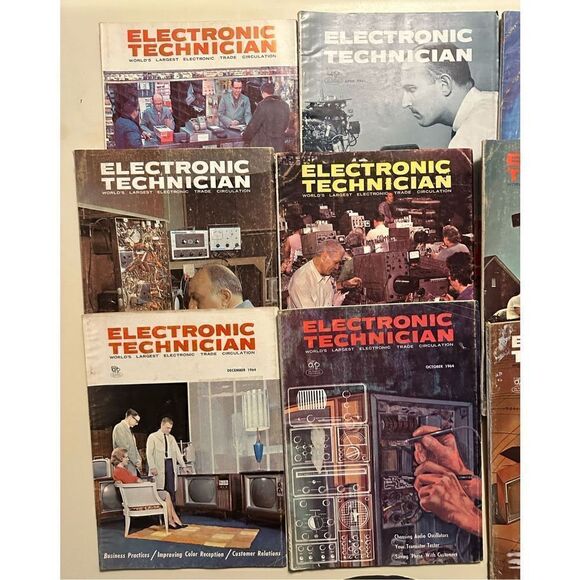 Vintage Electronics Technician 1960s Magazines Lot of 11 Radios TV Ads - Picture 2 of 16